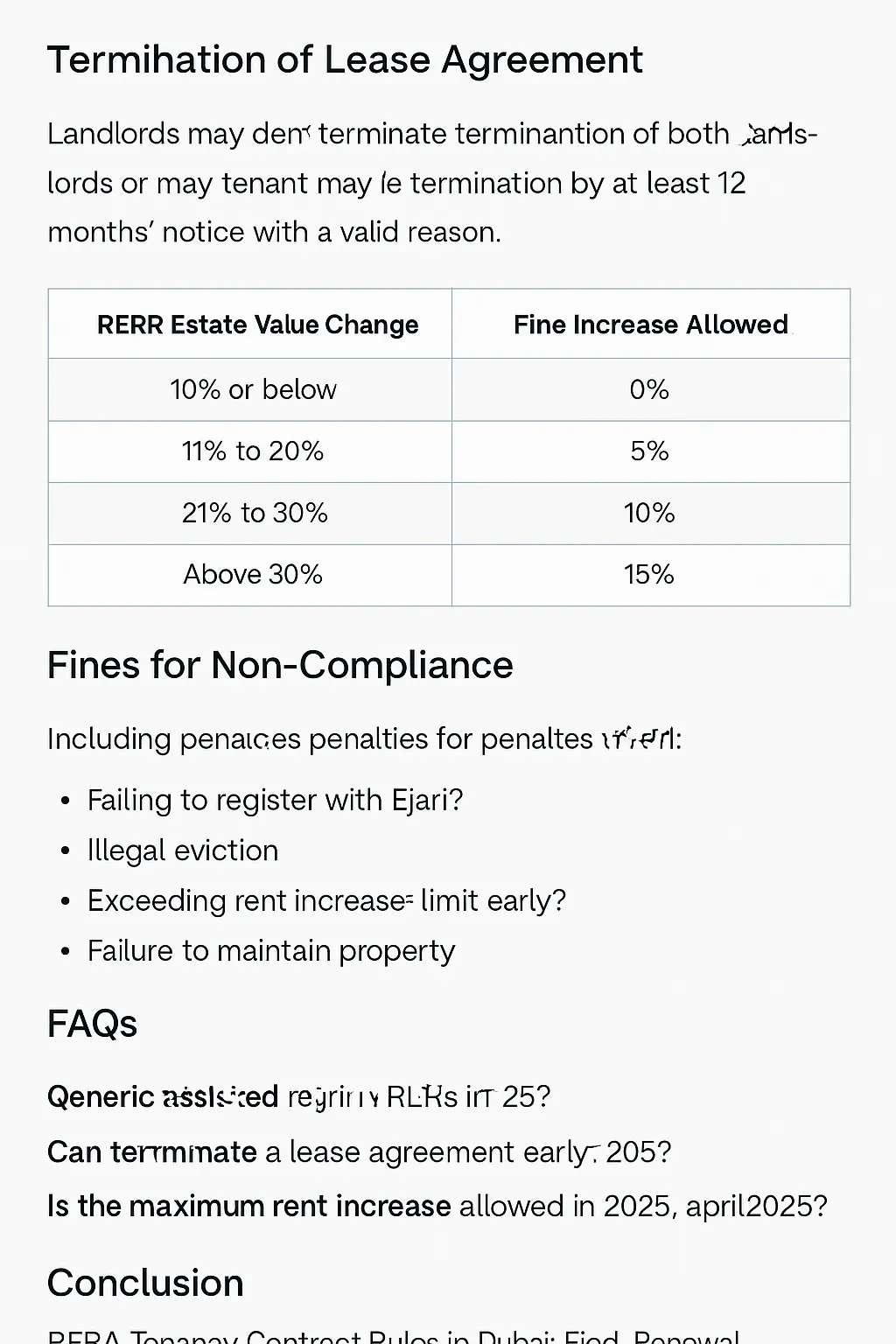 RERA Tenancy Contract Rules in Dubai 2025: Ejari, Renewal, Termination & Fines